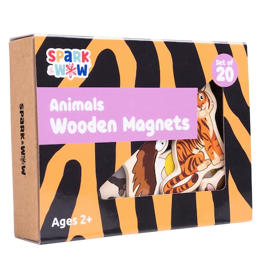 Spark & Wow Wooden Animals Magnet Set